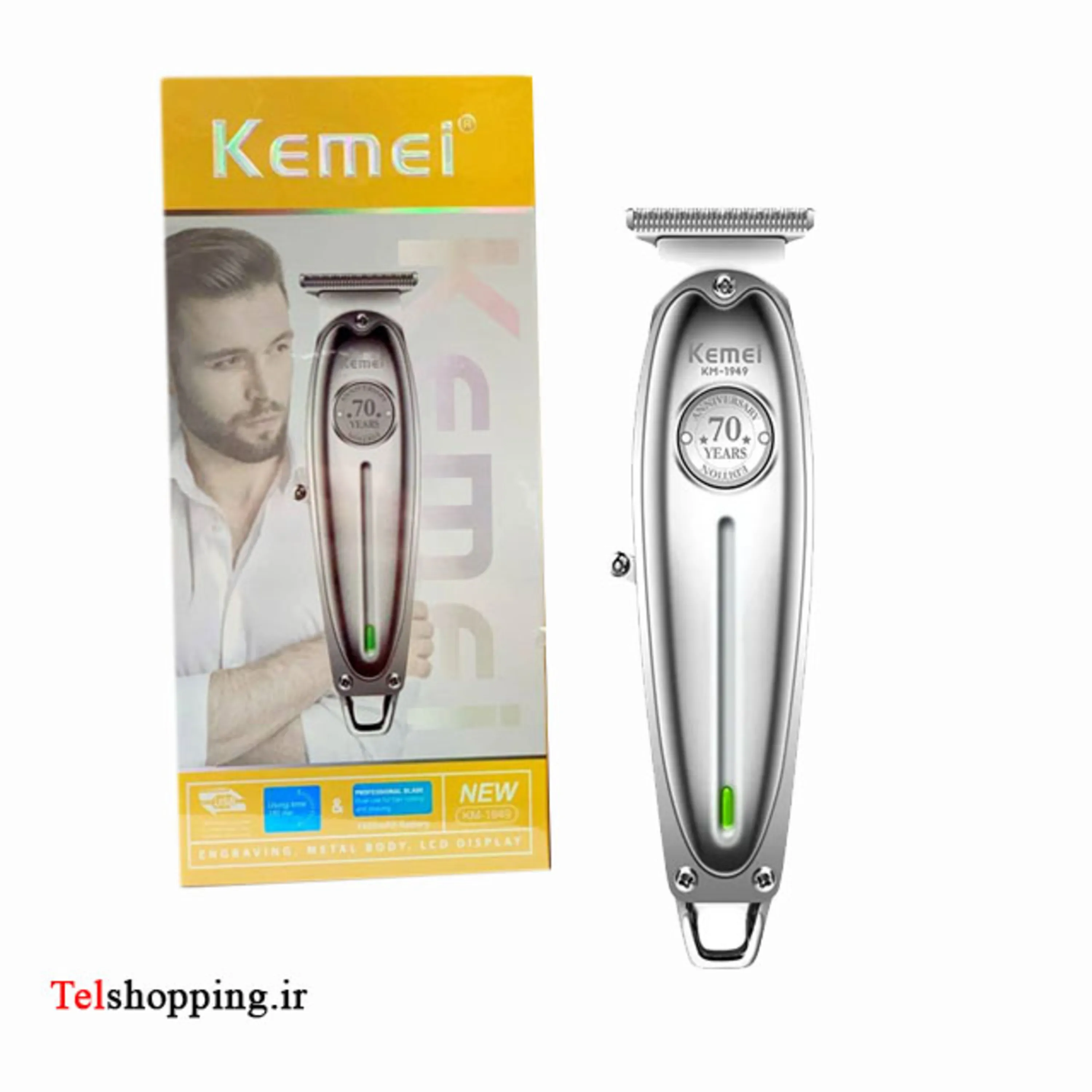 ماشین اصلاح موی مردانه قابل شارژ کیمی KM1949